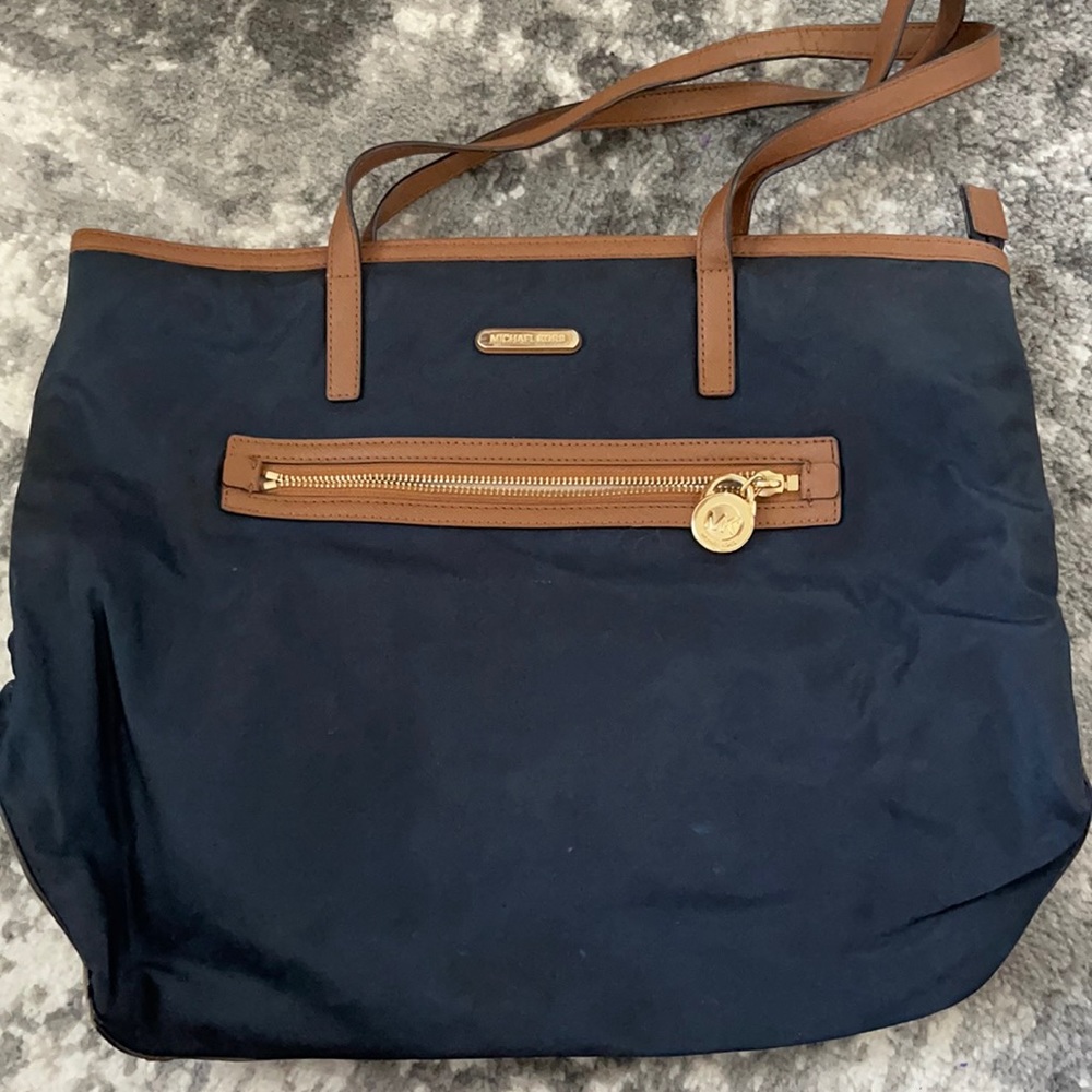 Blue Michael Kors navy blue nylon purse